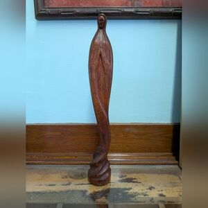 Wood Carved Statue Of Mary 16.5 Inches Tall